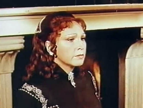 Е.Мирошниченко (Лючия) в в главной партии в фильме-опере «Лючия ди Ламмермур» (1980).