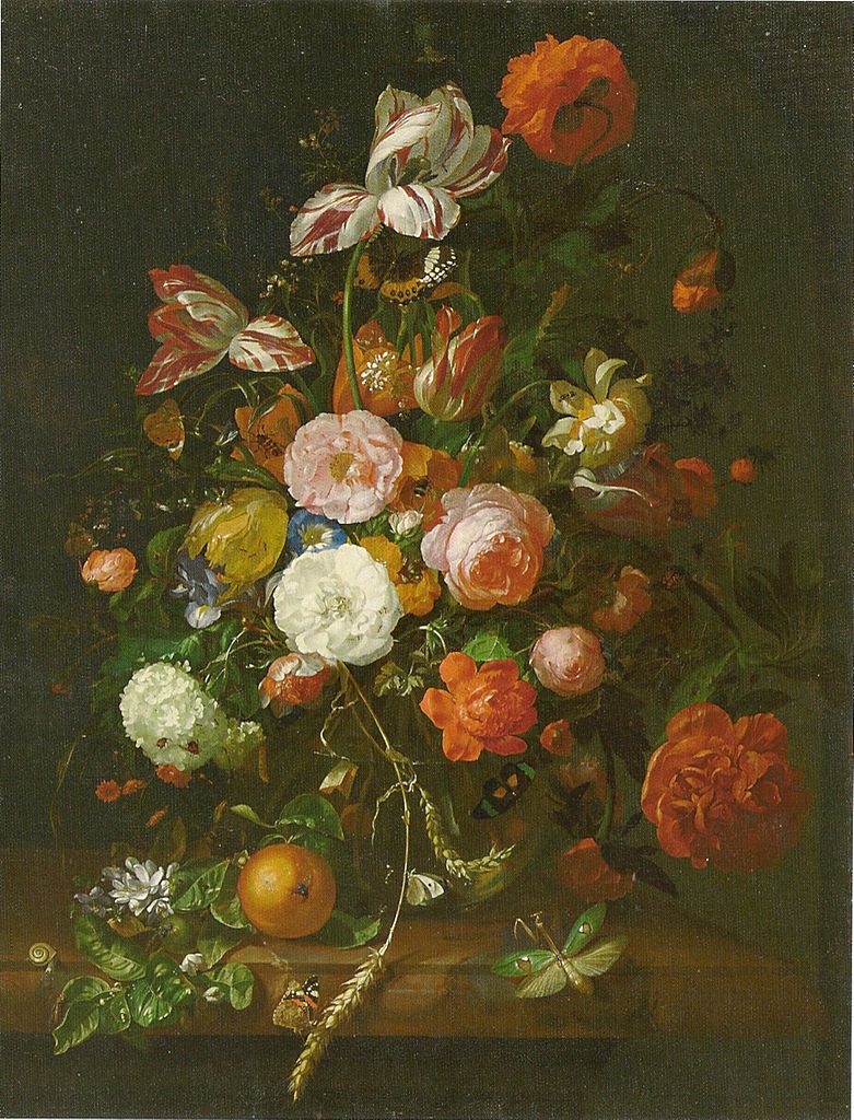 Рашель Рюйш. «Цветочный букет» (1708 г.)