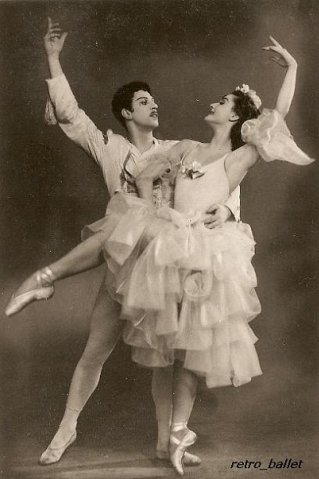 В. Чабукиани (Фрондосо) и В. Цигнадзе (Лауренсия) в балете