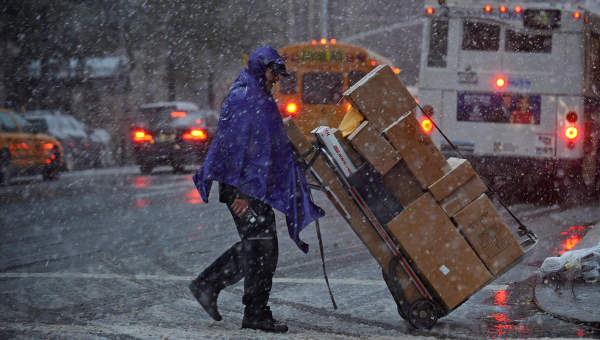 снежная буря в США